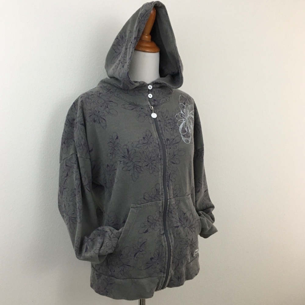 🔴 Gray & Purple Zipper Hoodie